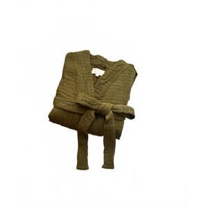 NEW HONEST COTTON women's cotton robe in olive